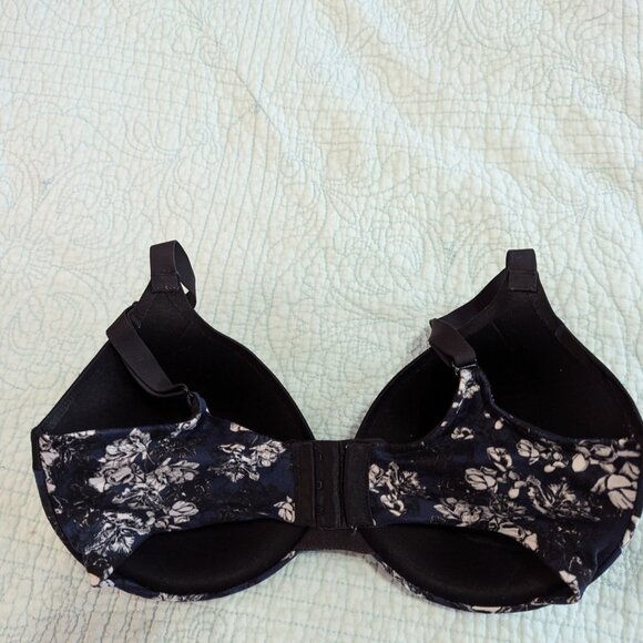 Maidenform Flower Navy/Black Bra 34DD - Picture 4 of 9